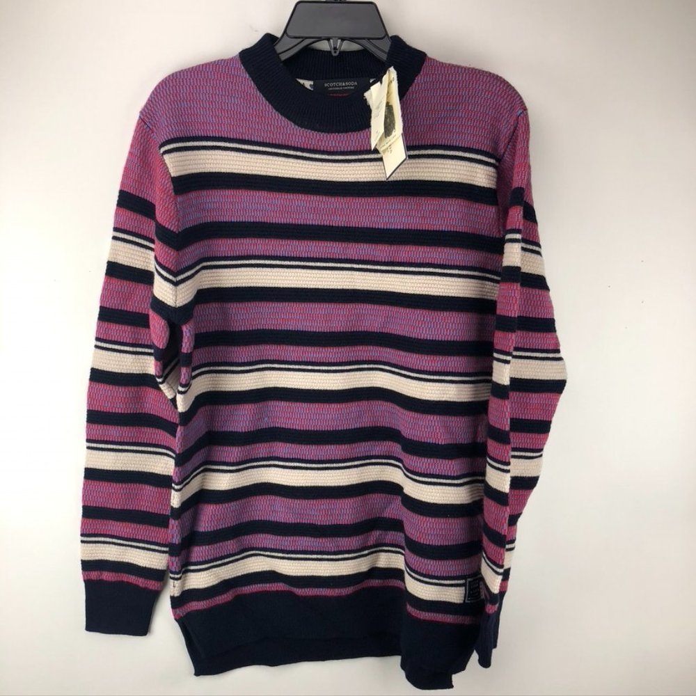 Scotch & Soda Merino Wool Striped Knit Sweater